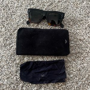 CELINE CL41054/S Black/Havana Sunglasses
